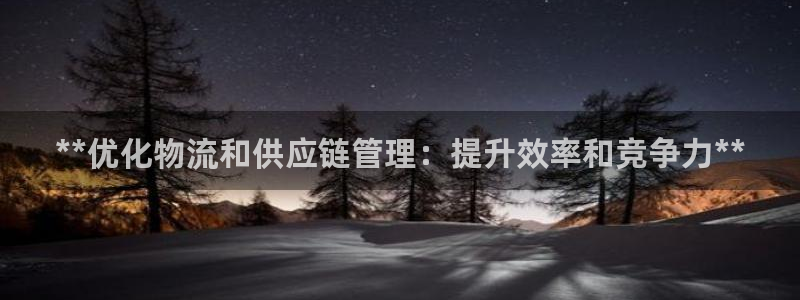 28圈怎么注册下载：**优化物流和供