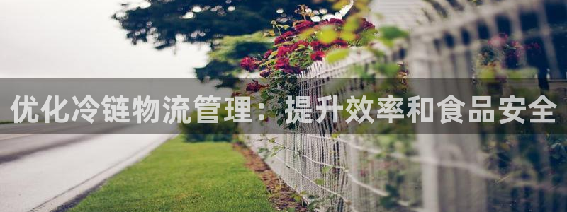 28圈注册网站加拿大：优化冷链物流管