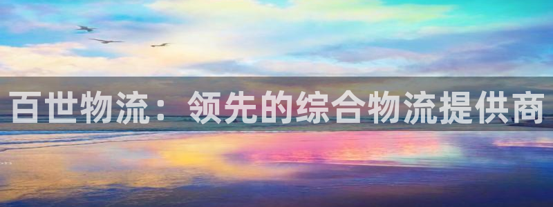 28圈注册号：百世物流：领先的综合物